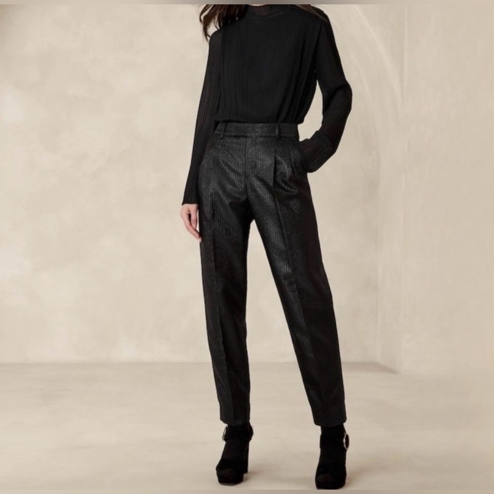 Banana Republic Luci Slim Lure Pinstripe Pant, Sz 8, New - Picture 3 of 12